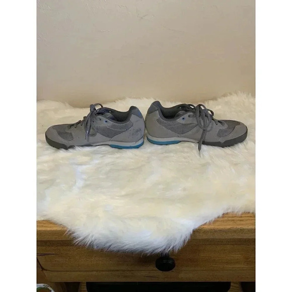 Giro Petra VR Womens 5 Vibram Cycling Shoes Titanium Grey Blue Lace Up Sport - Picture 6 of 8